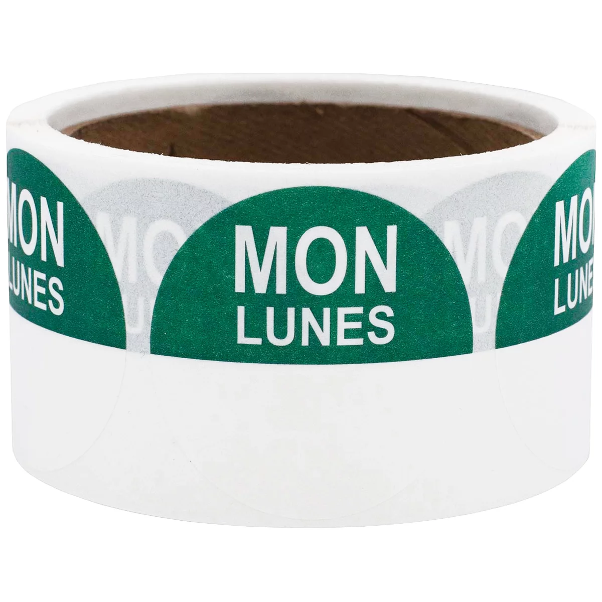 Monday Dissolvable Day of the Week Green Food Labels | 2″ Round - 200 Labels