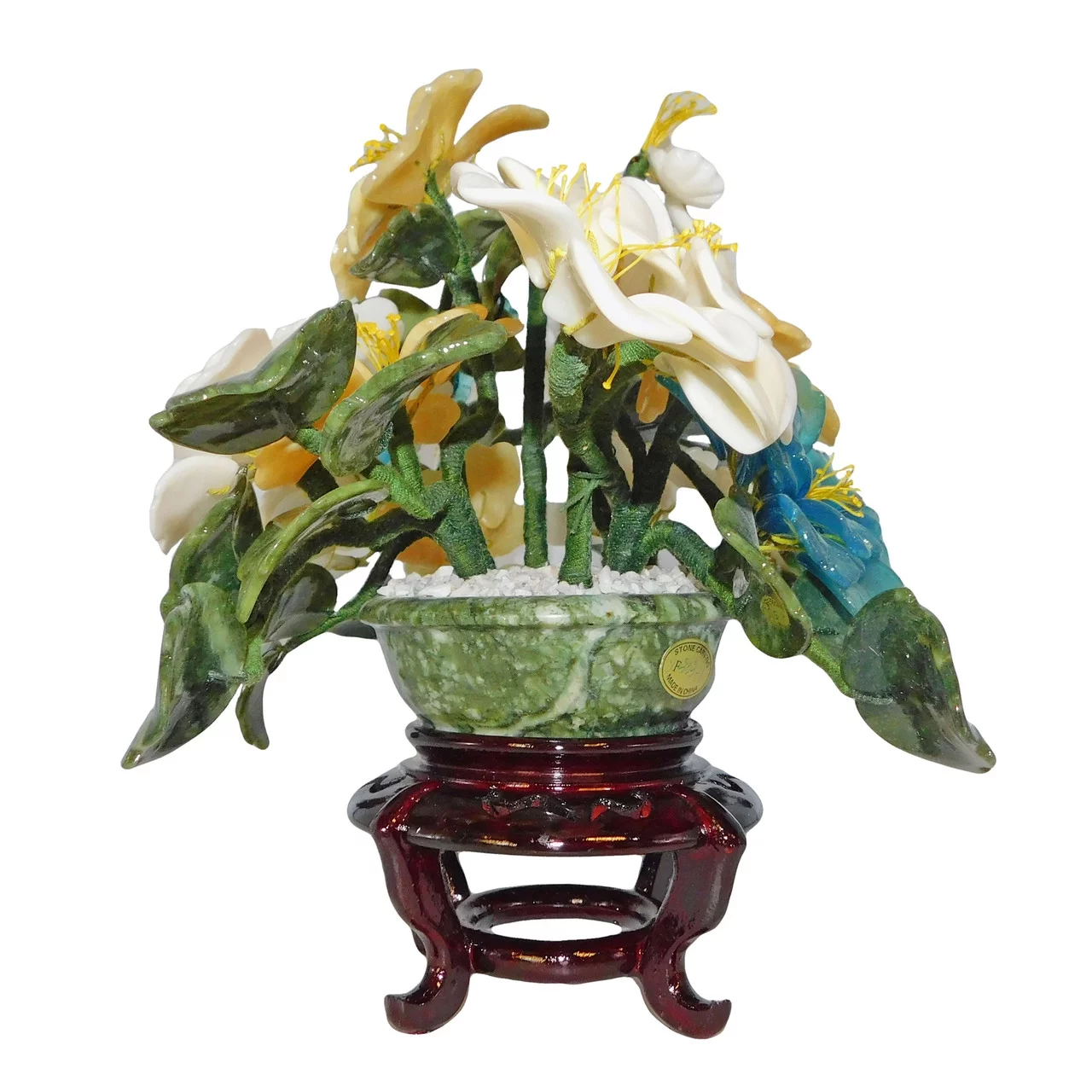 Oriental Stone Carved Flower Bouquet - Oriental Furniture Warehouse