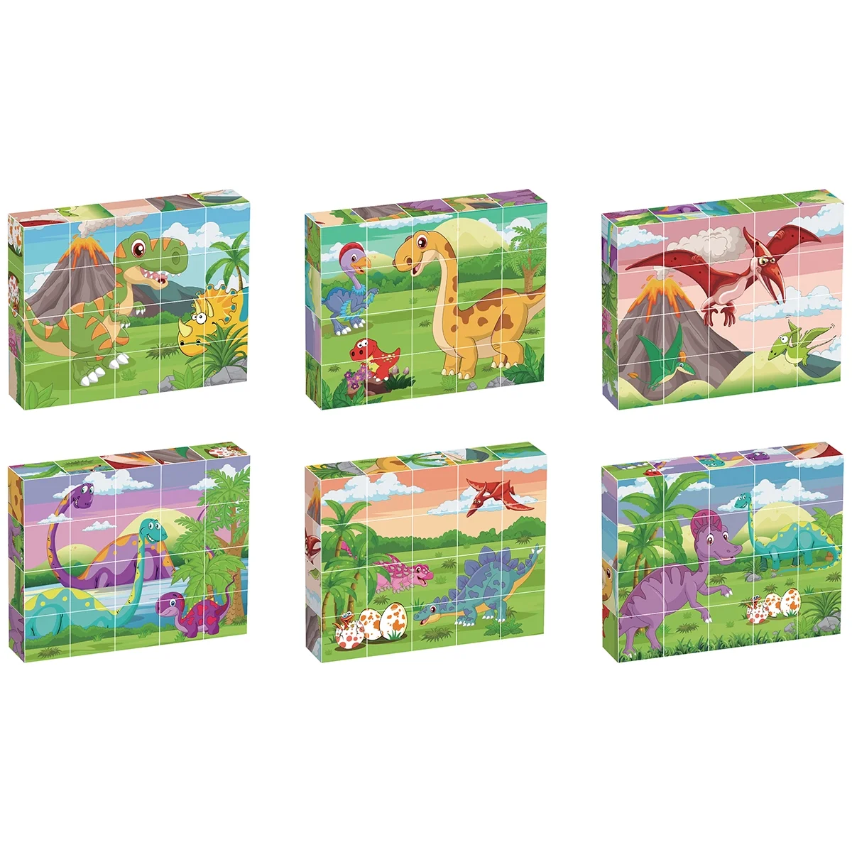 PicassoTiles 20 PC Dinosaur Theme, Magnetic Cubes, Magnetic Building Blocks for Kids, Magnet Toy for Kids 3+