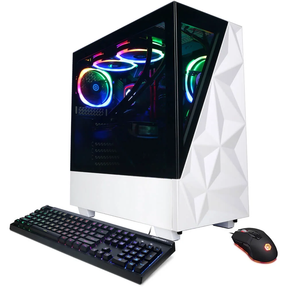 CYBERPOWERPC SLCAI6200CPG Gamer Supreme Gaming Desktop - AMD Radeon RX 7800XT - AMD 8700G - 16GB/2TB SSD - White
