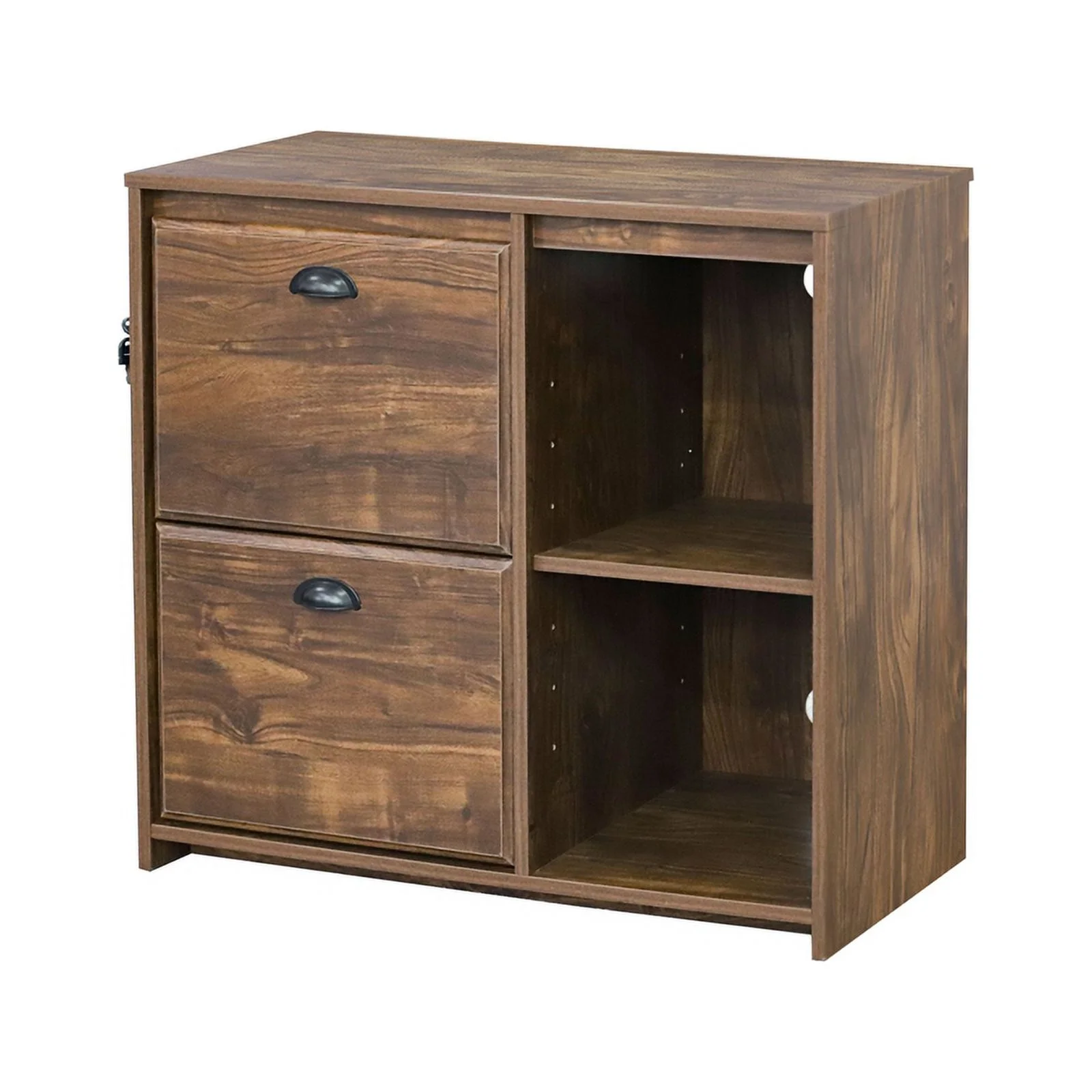 Saint Birch Elma 2-Drawer Modern Wood File Cabinet in Brown Rustic Oak