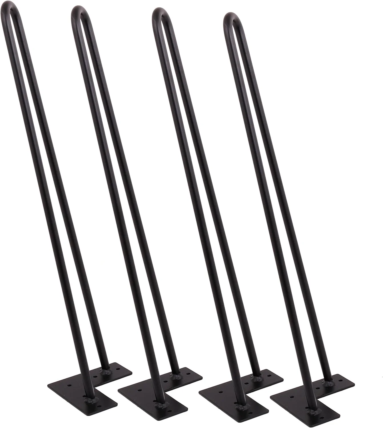 Hairpin Legs (Matte Black) DIY Industrial Strength Century Modern Table Legs, Set Of 4 (22'')