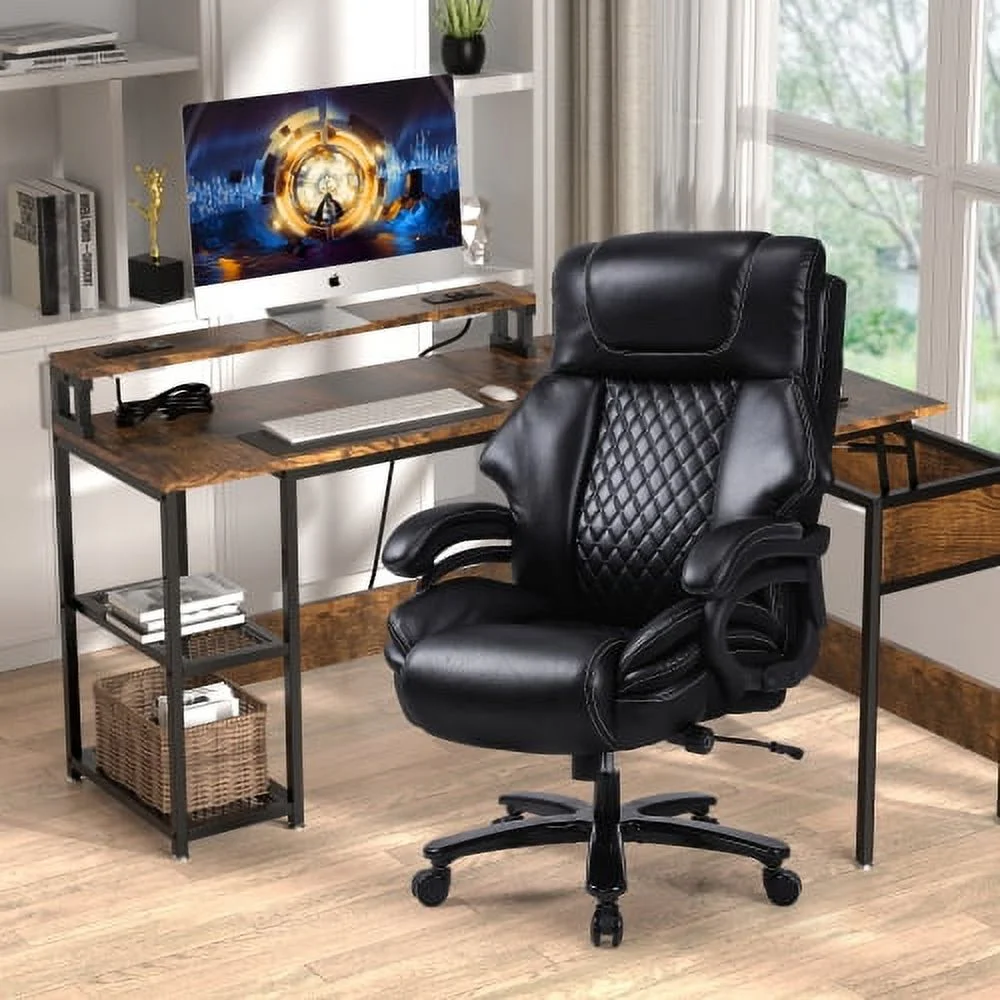 JHOOTUUO Vanbow.Office Chair.Heavy and tall adjustable executive Big and Tall Office Chair