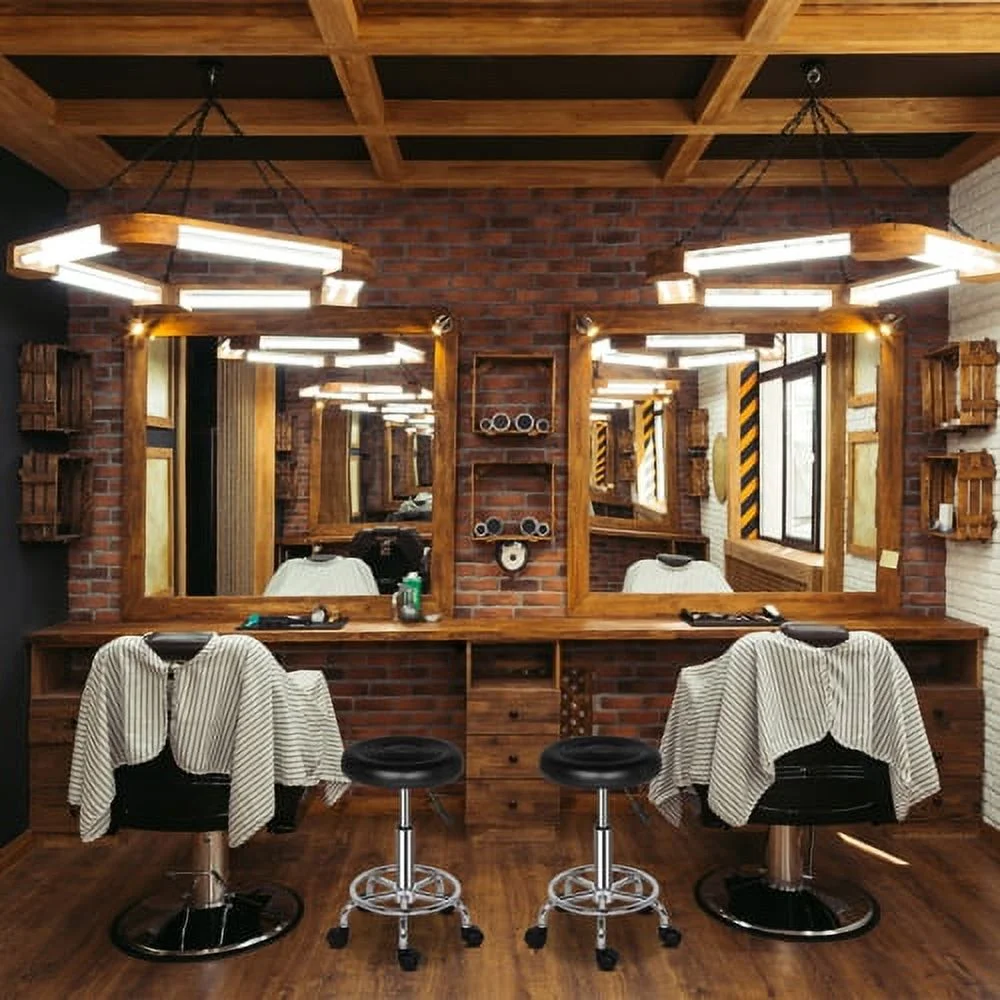 OmySalon Hydraulic Adjustable Rolling Salon Chair Stool360-Degree Wheel