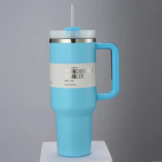 with Handle Straw Lid Stainless Steel 30oz Vacuum Insulated Car Mug Double Wall Thermal Iced Travel Cup