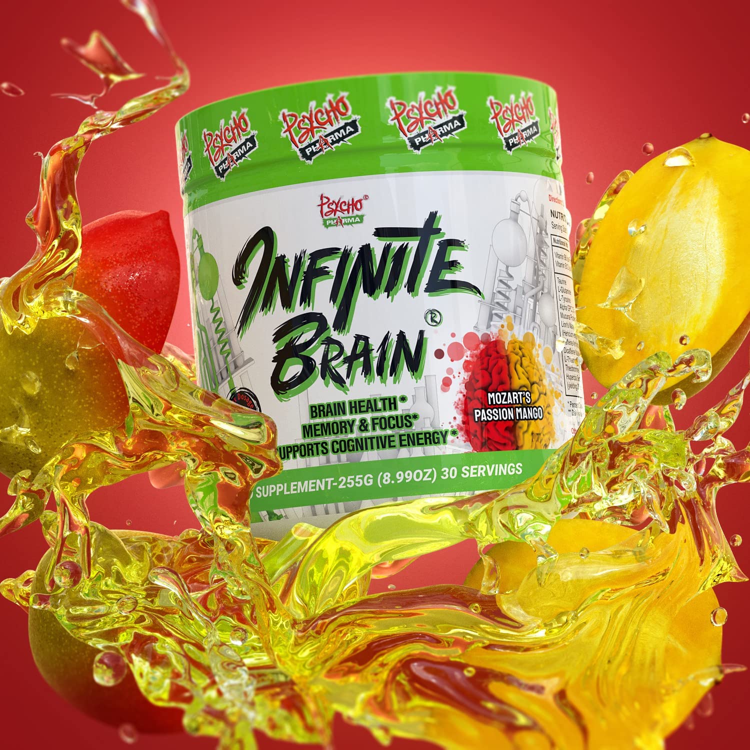 Psycho Pharma. Infinite Brain Nootropic Game Changer. Compete Win (Plato's Lemon Punch, 30 Serving)