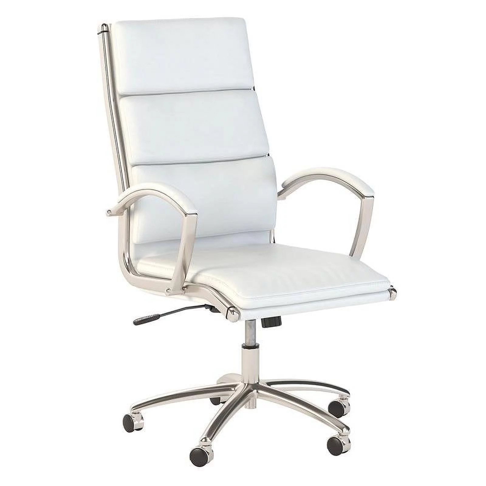 BBF Easy Office High Back Contemporary Faux Leather Executive Chair in White