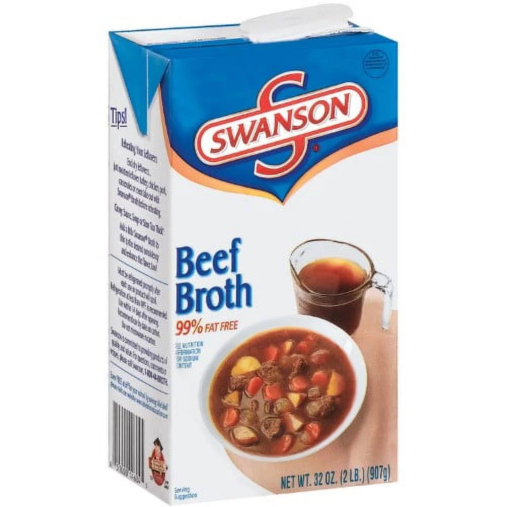 Swanson 100% Natural Beef Broth 32oz (Pack of 3)