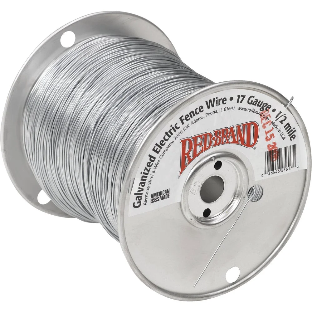 1PACK Keystone Red Brand 1/4-Mile x 17 Ga. Steel Electric Fence Wire
