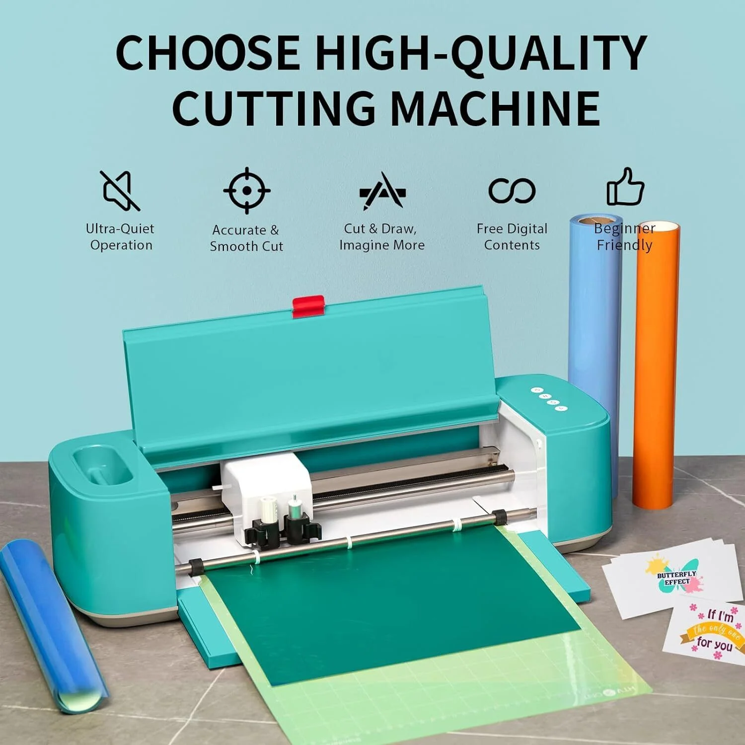 HTVRONT 15X15in Auto Heat Press Machine+10X10in Heat Press Machine+Vinyl Cutting Machine
