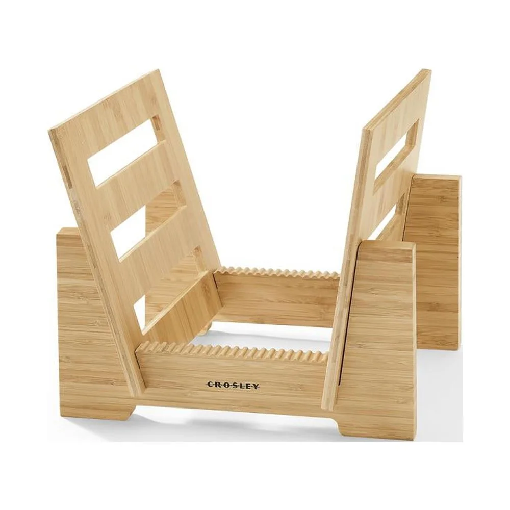 Crosley Furniture Record Storage Display Stand In Bamboo