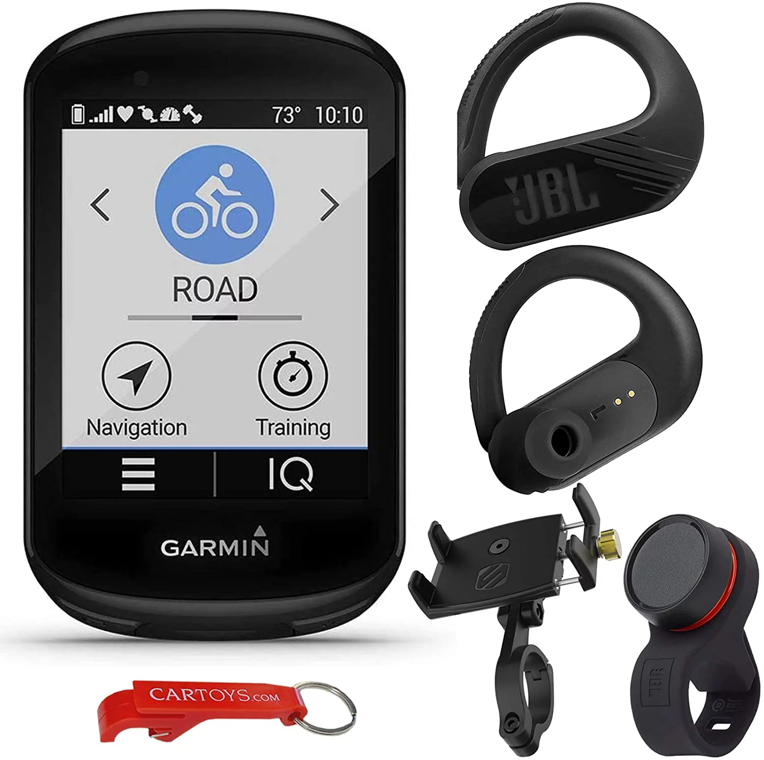 Garmin Edge 830 Bike Computer Trek Tunes Bundle with JBL Bluetooth Headphones, Audio Remote, & Phone Holder. Street & Trail Cycling GPS, Touchscreen Dynamic Performance Monitoring, Popularity Routing