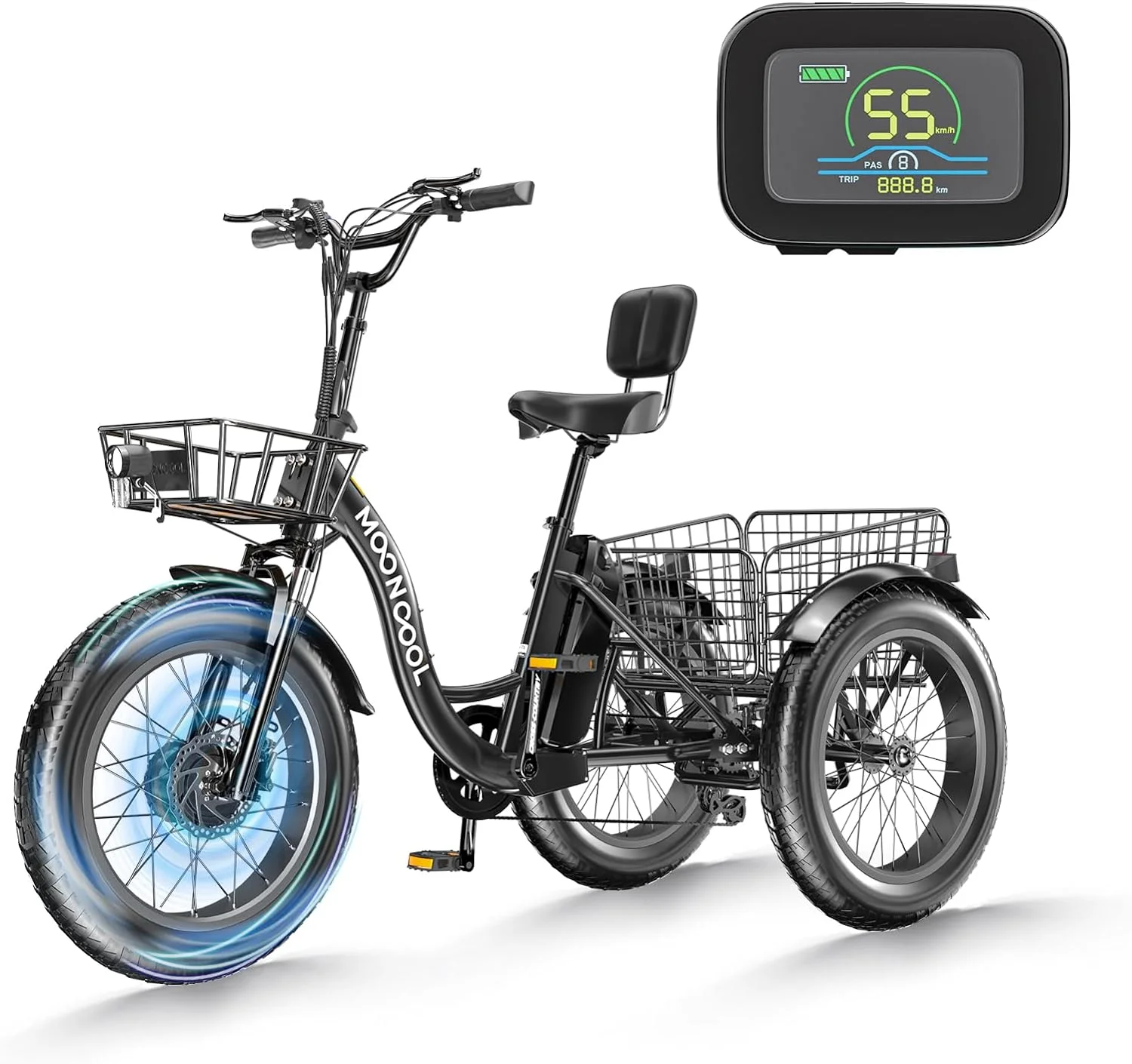 FICISOG Electric Bike for Adults, 500W Ebike with 48V 14.5Ah Removable Lithium Battery, 20