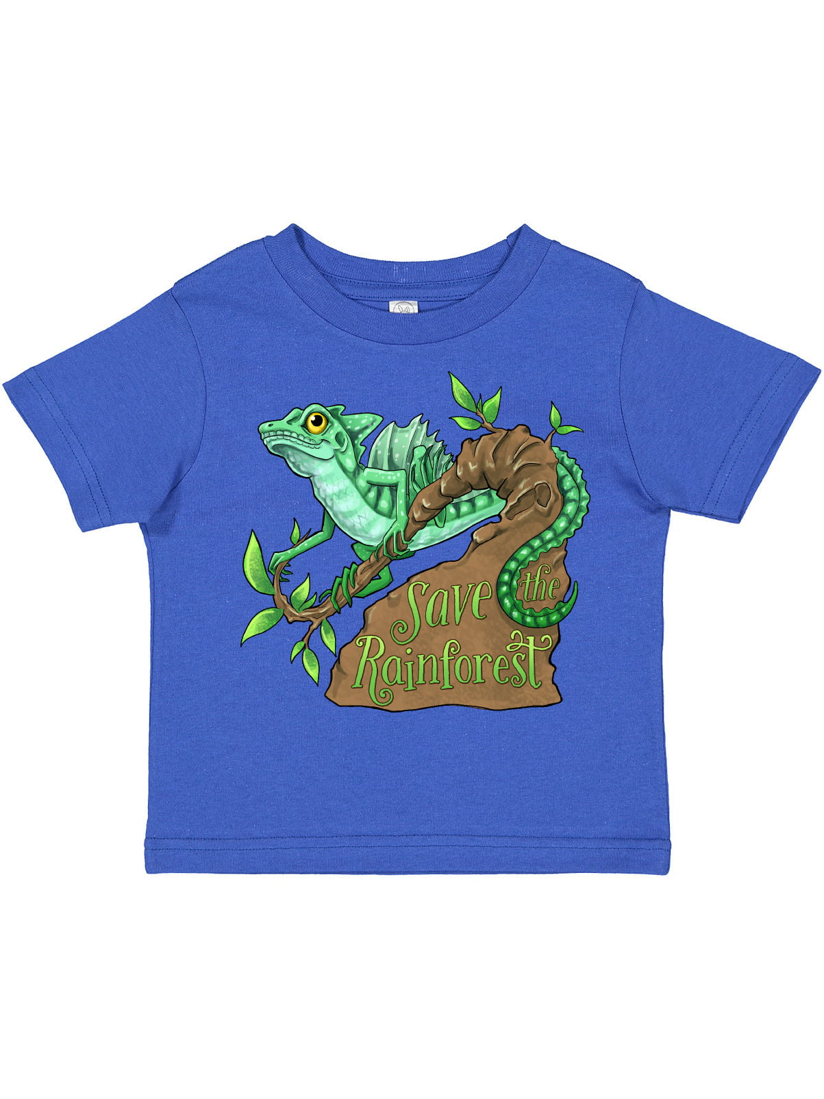 Inktastic Save the Rainforest with Basilisk Lizard on a Tree Boys or Girls Toddler T-Shirt