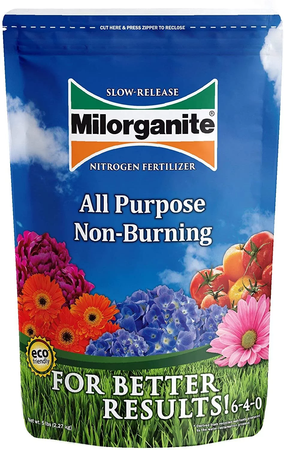 Milorganite 0605 Garden Care Organic Fertilizer, 5-Pound, Pack of 4