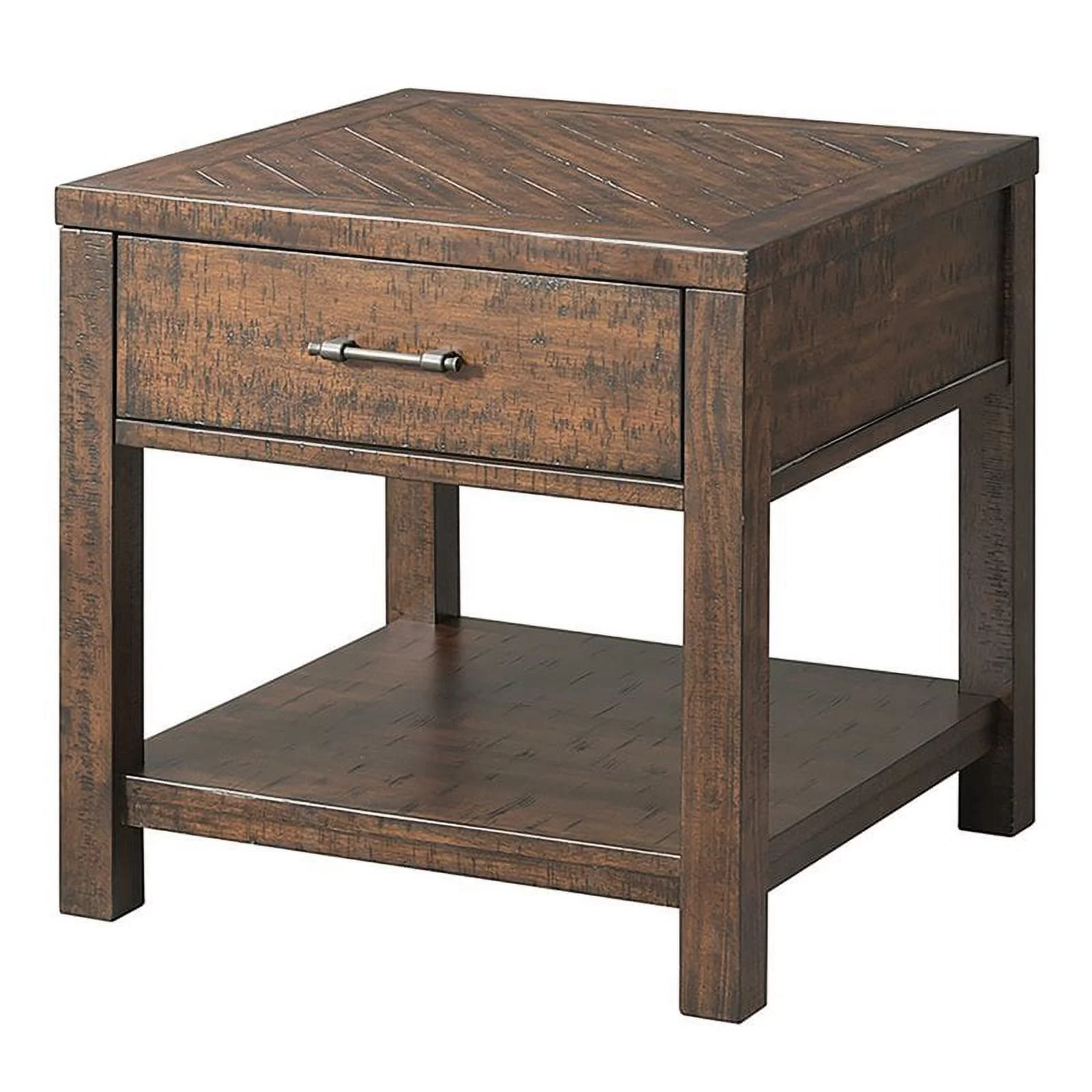 Bowery Hill Square End Table in Walnut