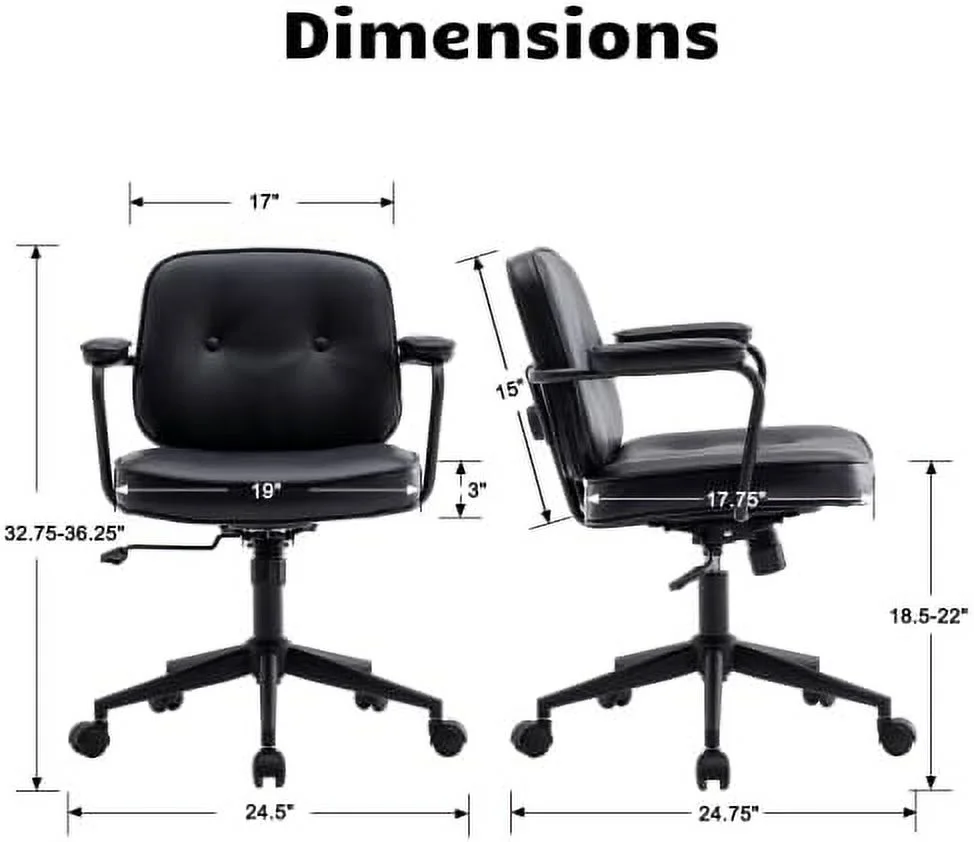 SJOINGB Home Office Chair  Vintage Linen Fabric Armless Desk Chair with Rattan Backrest and Wheels  Swivel Vanity Chair for Bedroom  Beige