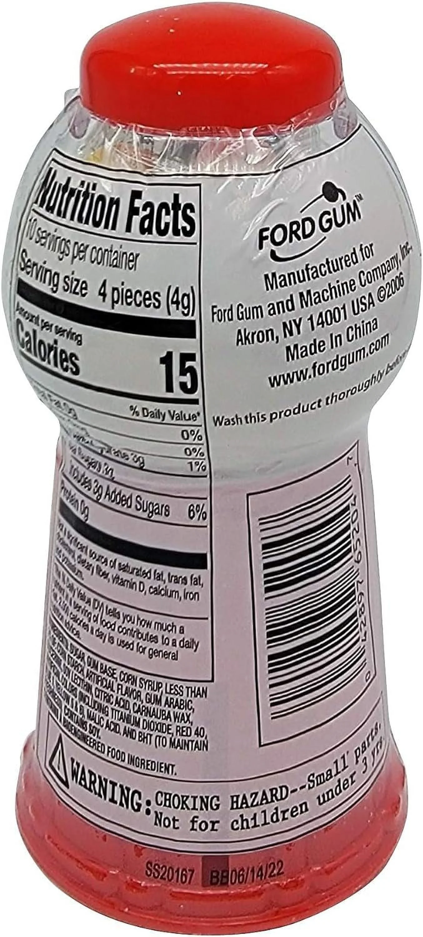 Gumball Machine Bank (With GUMBALLS) (12 Pack In Retain Box) Classic Red Design - Mini Bubble Gum Candy Dispenser. Unique Money Saving Coin Bank. (12)