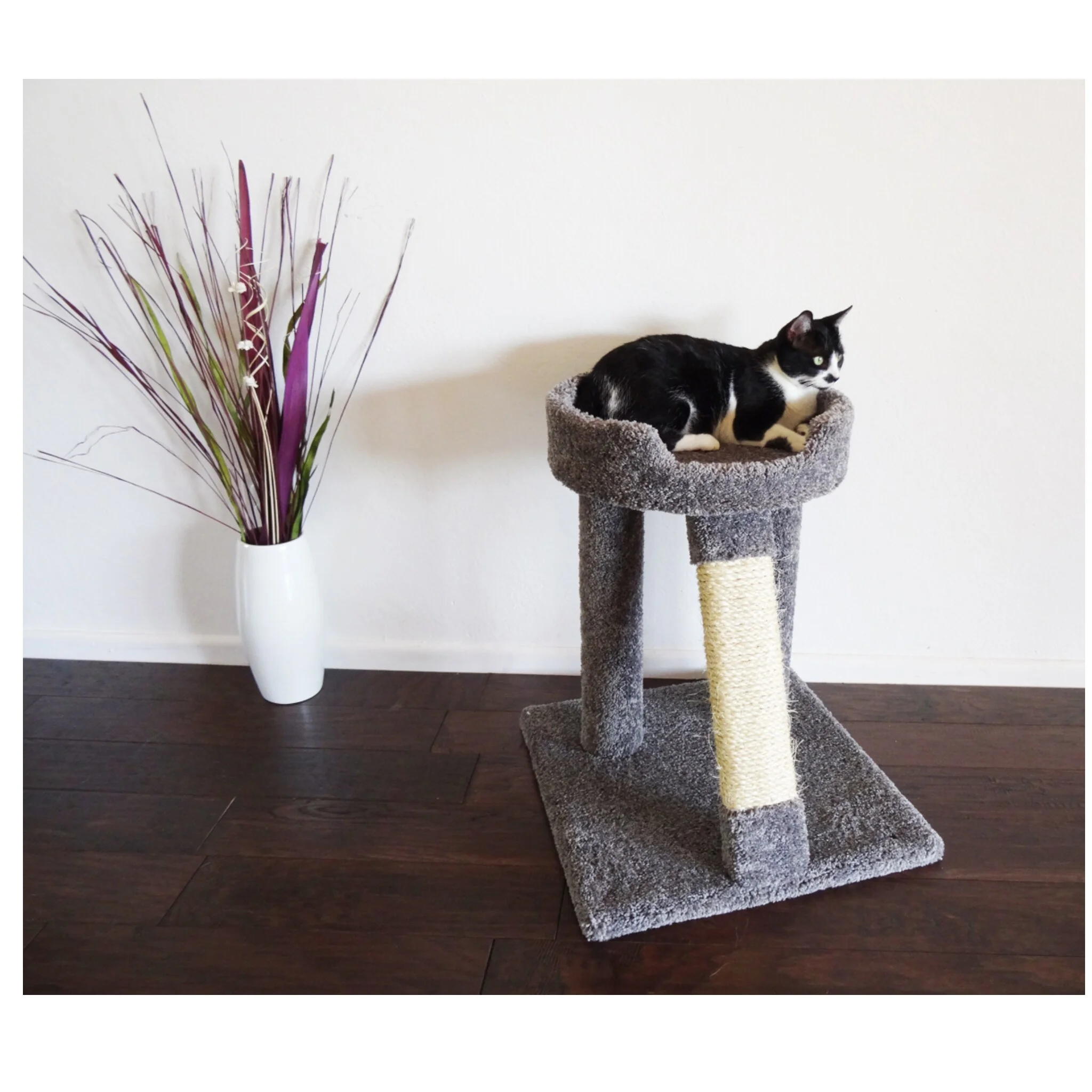 New Cat Condos  Elevated Cat Bed with Toy and Scratcher