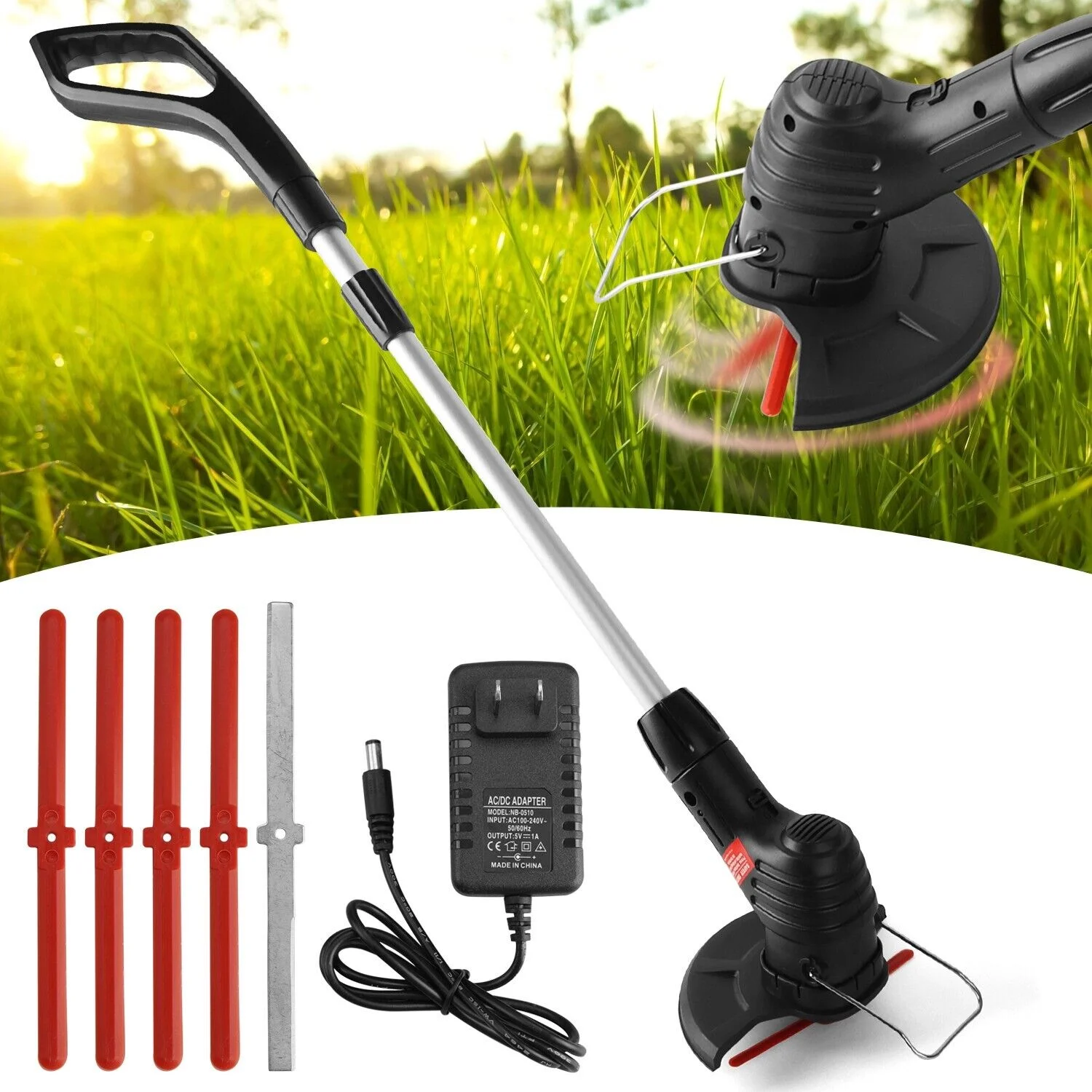 Cordless Electric Weed Lawn Edger Yard Grass String Trimmer Cutter Mower Garden