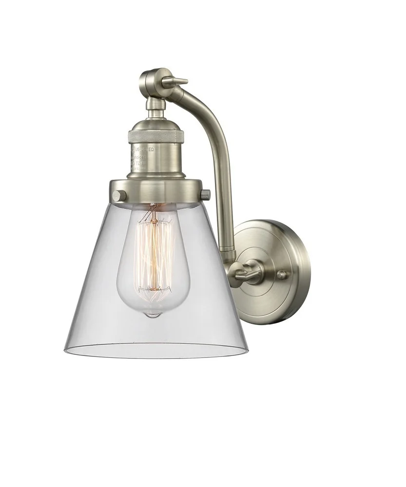 Innovations 515-1W-SN-G62-LED Small Cone 1 Light Sconce part of the Franklin Restoration Collection, Brushed Satin Nickel
