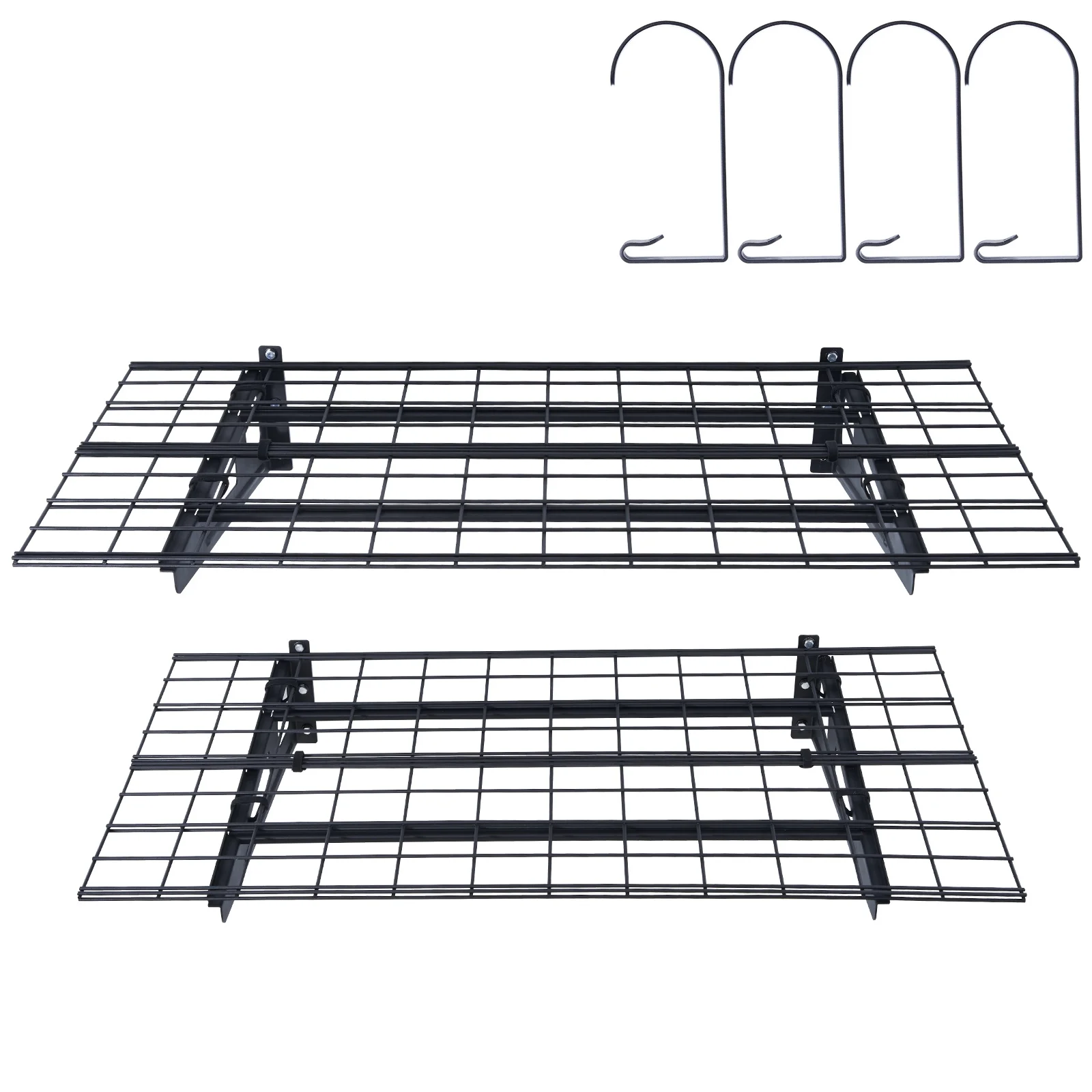 SKYSHALO 2 piece 6x2 ft garage storage wall mounted heavy duty shelving rack