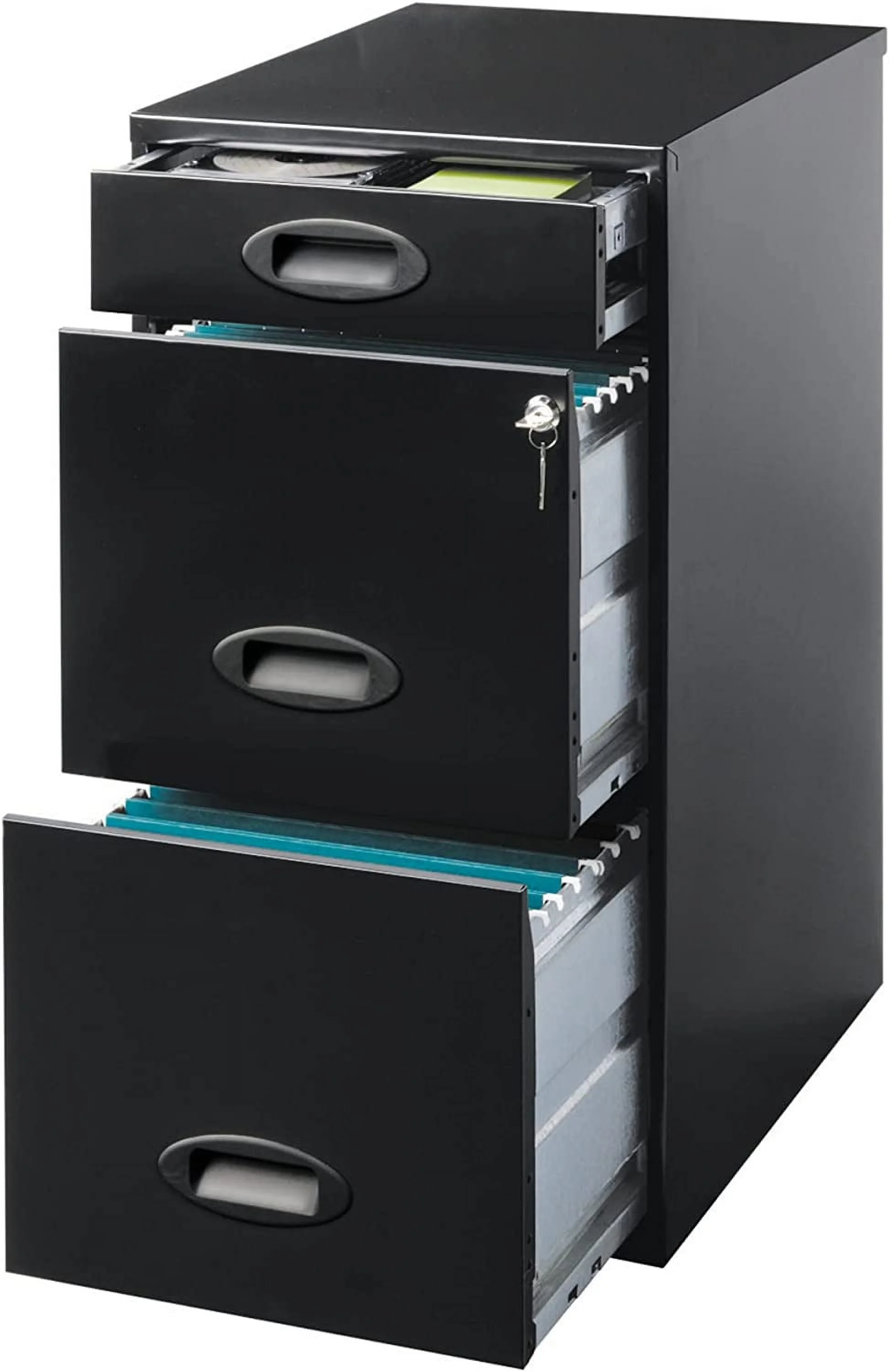 NLIBOOMLife ® SOHO 18" D 3-Drawer Organizer Vertical File Cabinet  Black