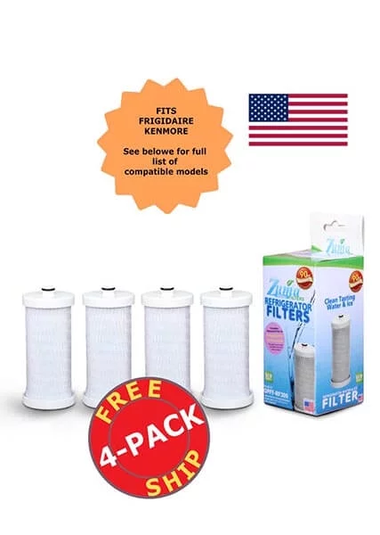 ZUMA Brand , Water and Ice Filter , Model # OPFF-RF300 , Compatible with FRS6LR5EM5 - 4 Pack - Made in U.S.A.