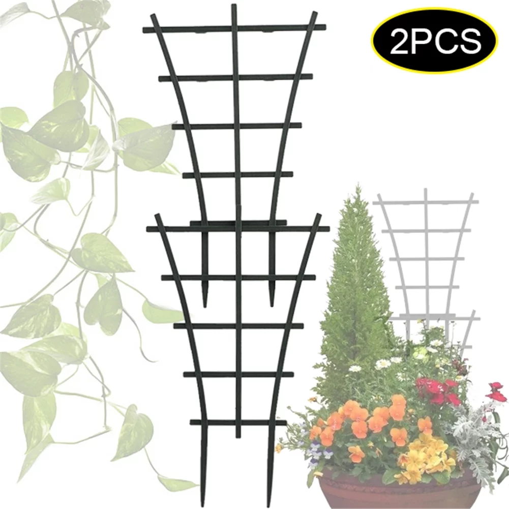 2 Pcs DIY Garden Climbing Trellis Mini Superimposed Potted Support Garden Trellises for Potted Climbing Vines