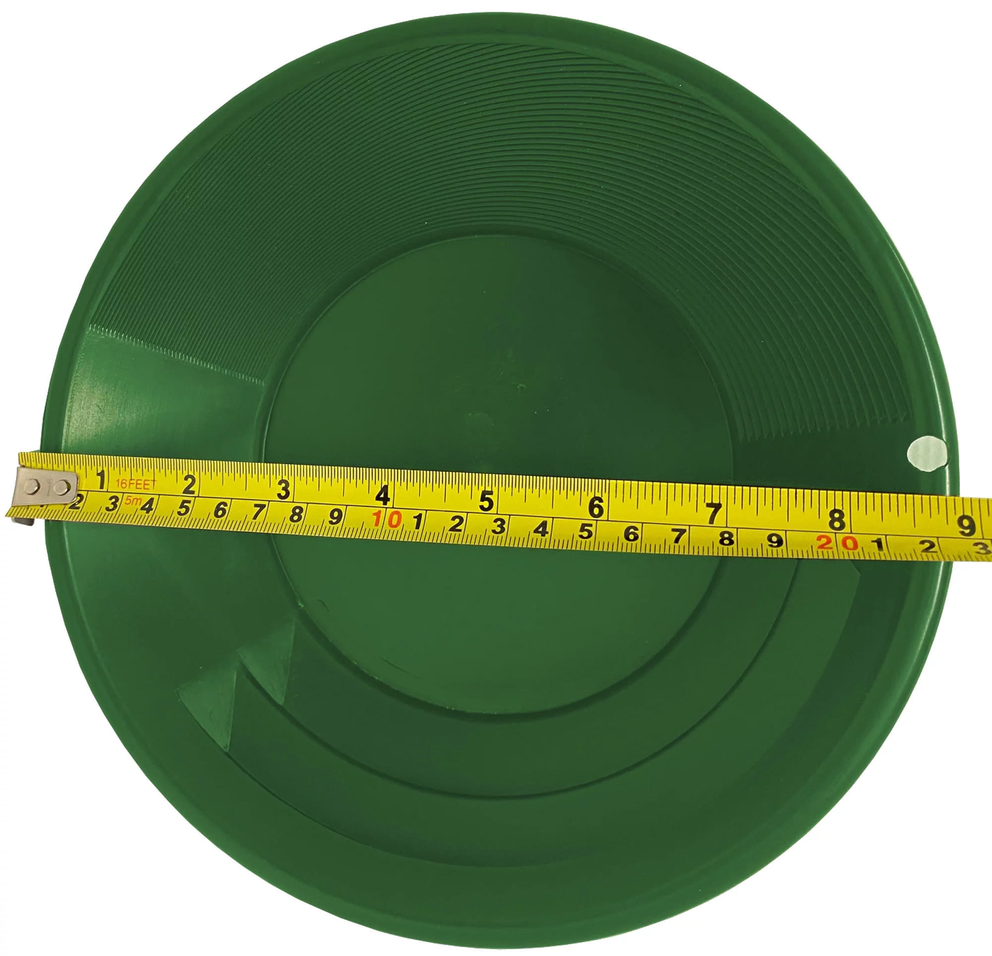 Sluice Fox 9 in Green Dual Riffle Gold Pan w/Snifter Bottle Prospecting Panning Mining