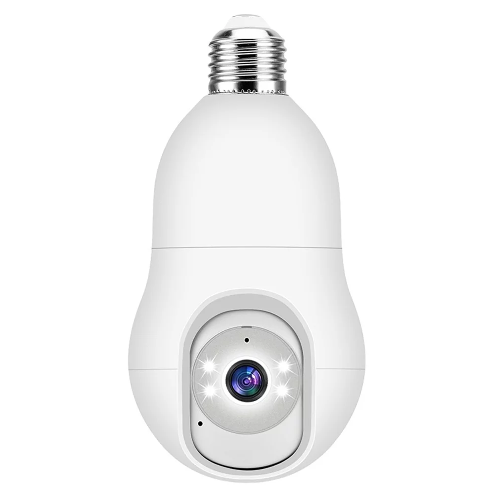 4MP Light Bulb Security Camera 5G& 2.4GHz, 2K Light Socket Wireless Camera for Home Security Indoor Outdoor with Full Color Day and Night, Motion Tracking, Audible Alarm