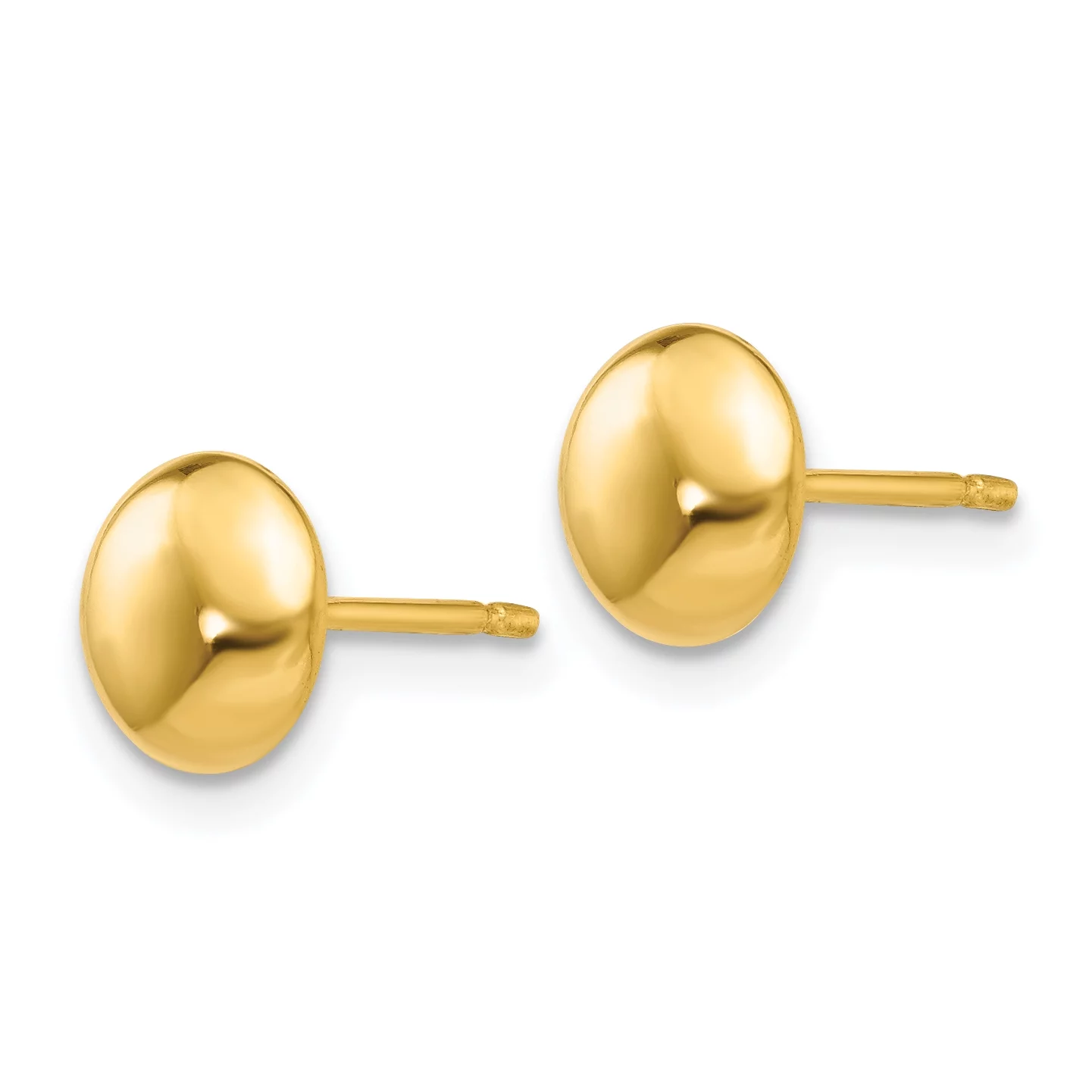 Primal Gold 14 Karat Yellow Gold Polished Half Ball Post Earrings