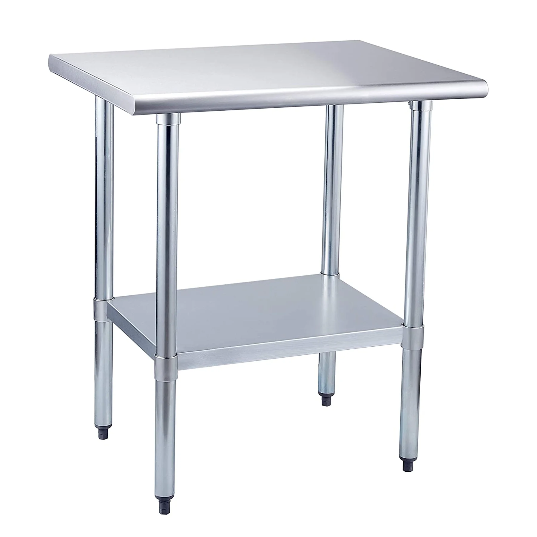 Stainless Steel Work Table for Prep & Work 24 x 36 Inches Heavy Duty Table with Undershelf and Galvanized Legs for Restaurant, Home and Hotel
