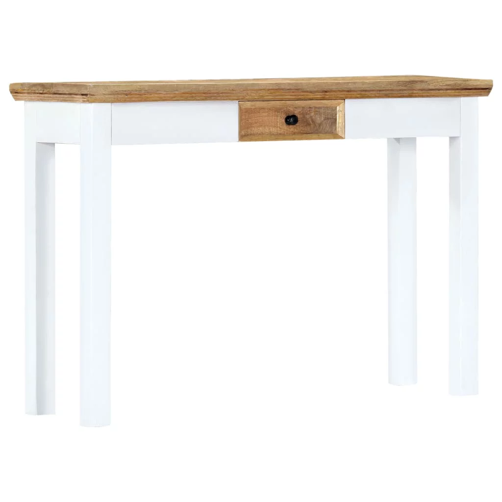 Andoer Console Table White and Brown 43.3