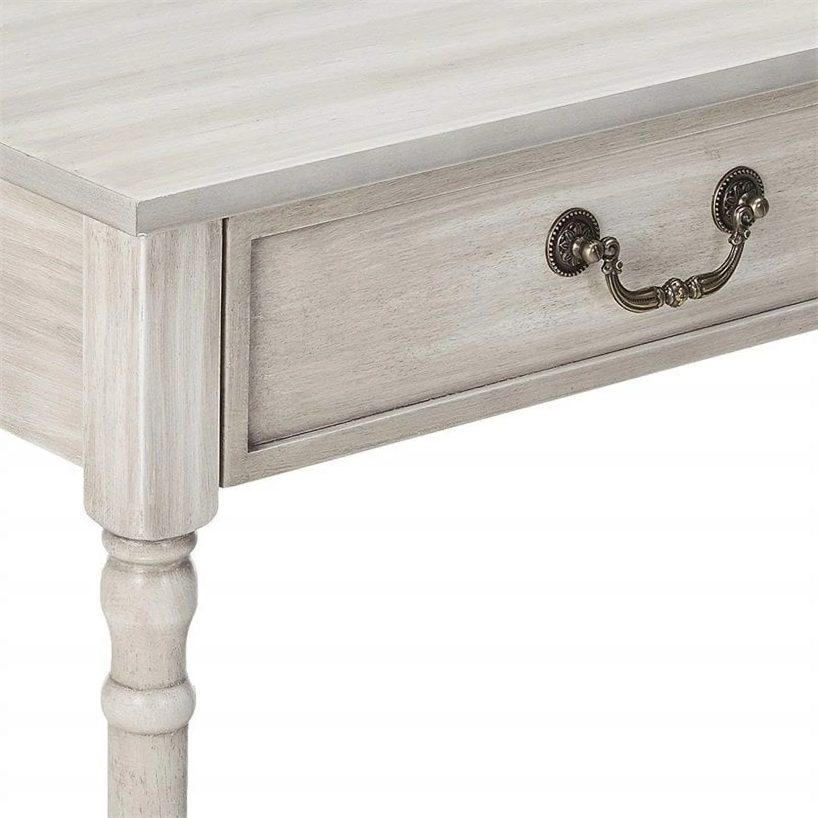 Pilaster Designs Evan 2-drawer Wood Console Display Table in Wash White