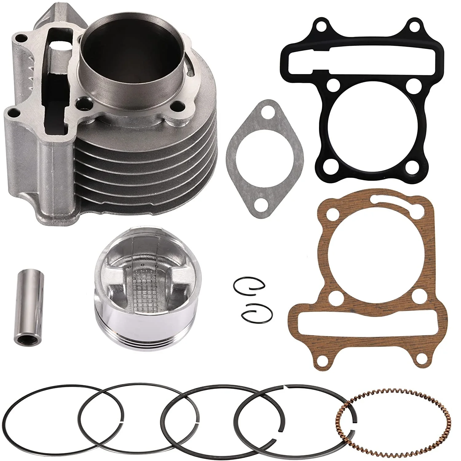 GY6 150cc Cylinder kit Engine Gasket 57.4mm Piston JCL SunL Roketa Moped Scooter