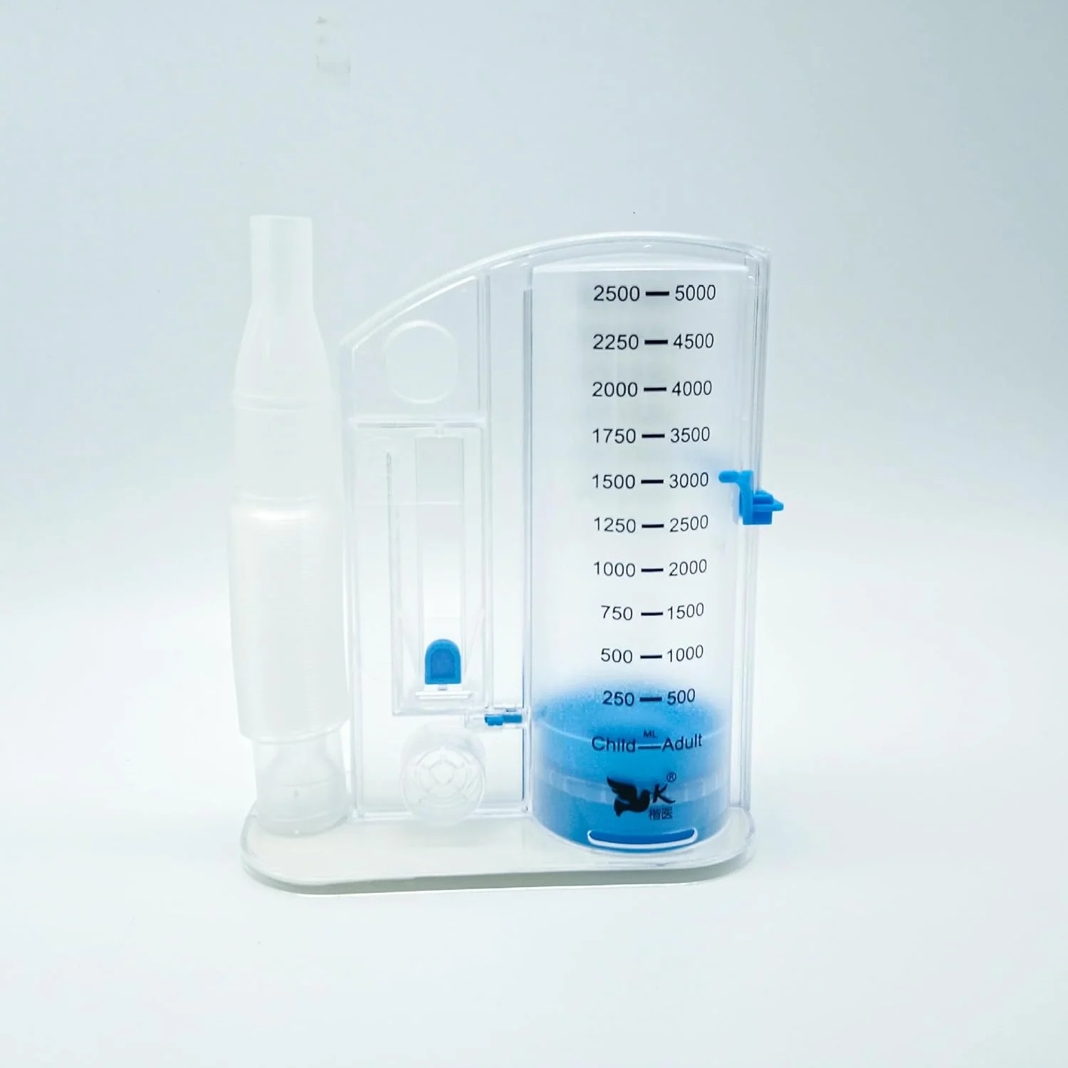 Lung Exerciser Device, Breathing Trainer - 5000ML Inhale Volume Measurement, Equipped with Ball Flow Rate Indicator & Scale Indicator