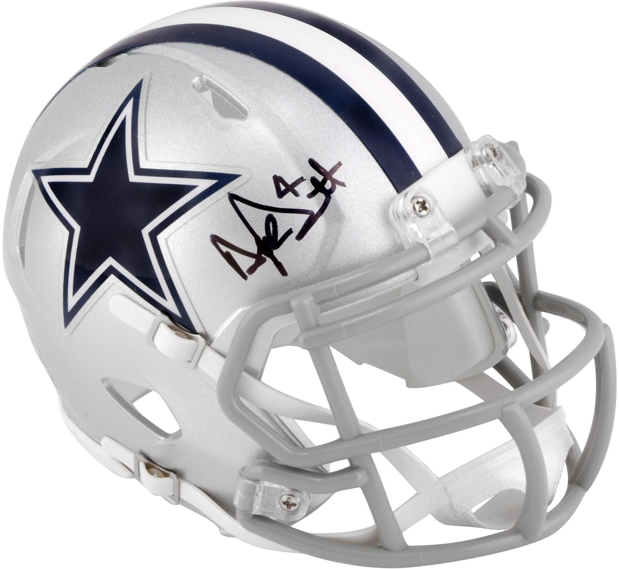 Dak Prescott Dallas Cowboys Autographed Riddell Speed Mini Helmet - Fanatics Authentic Certified