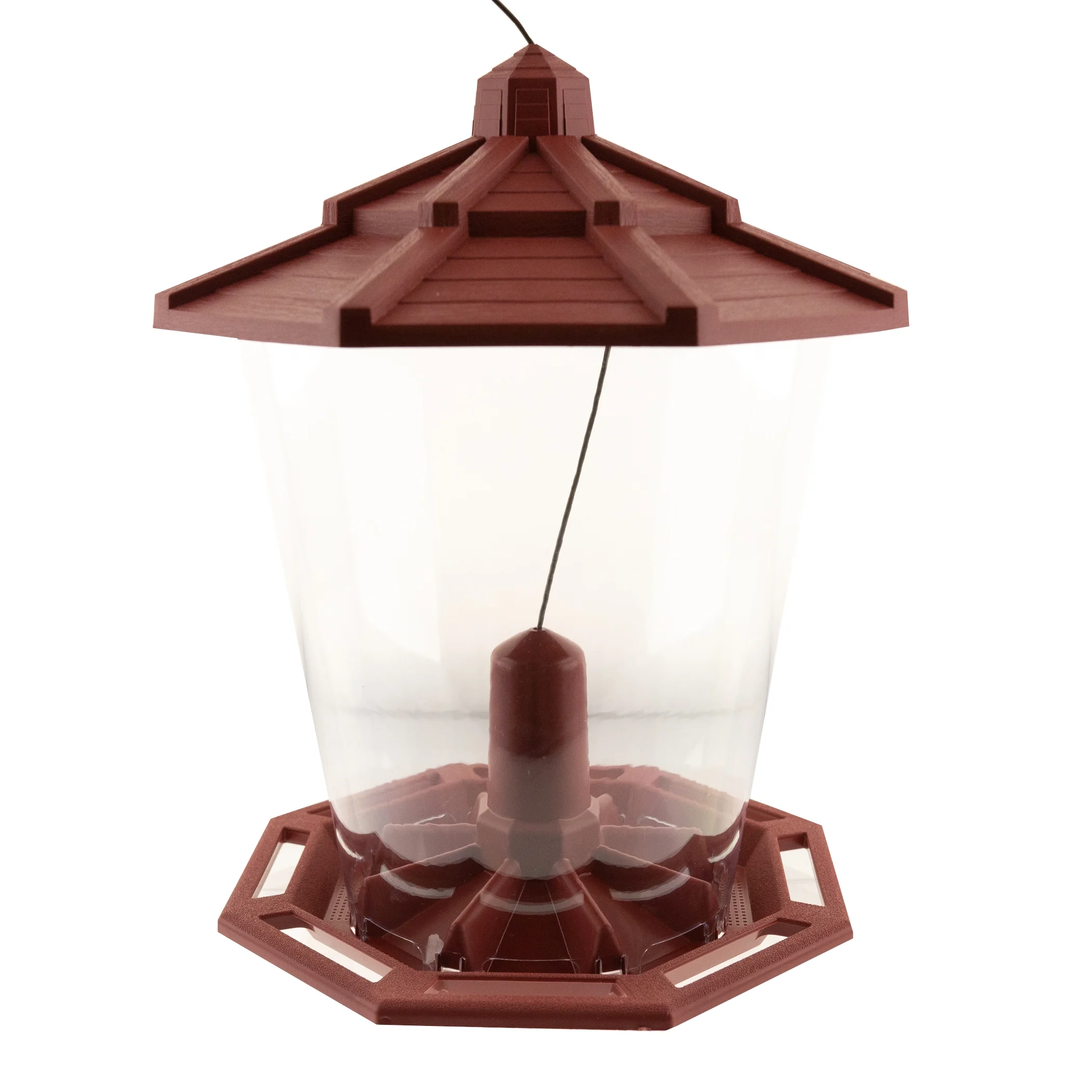 Pennington Earth Smart Red Recycled Resin Grand Ecozebo Wild Bird Feeder,  Jumbo 10 lb. Capacity, 1 Pack