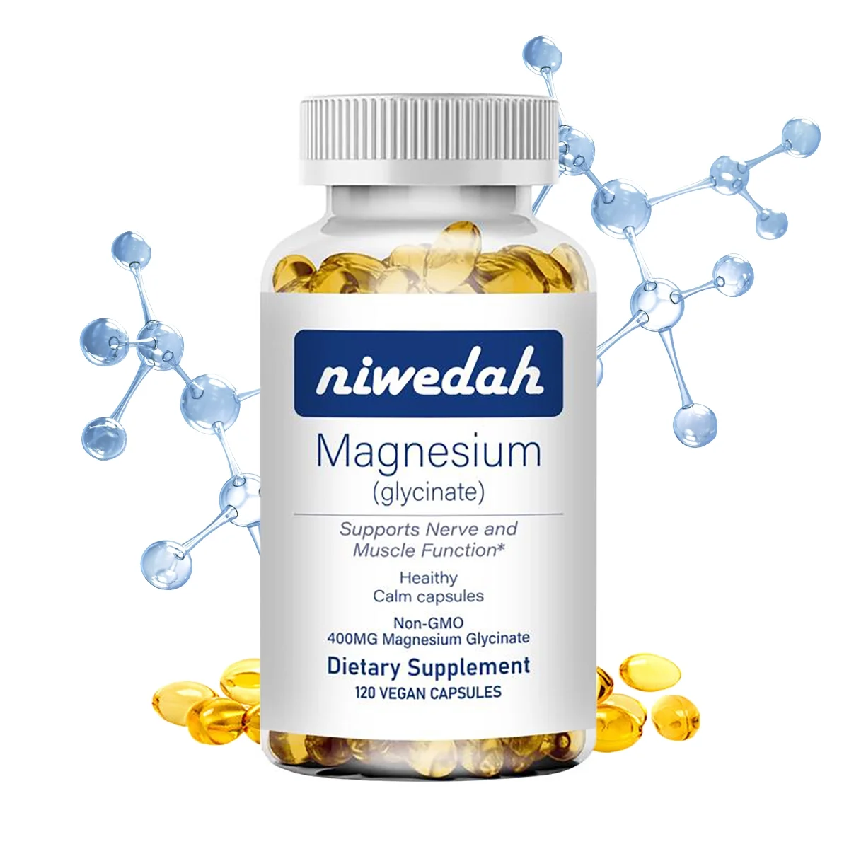 Magnesium Glycinate | Supplement to Support Stress Relief, Sleep, Heart Health, Nerves, Muscles, and Metabolism* | 120 Capsules