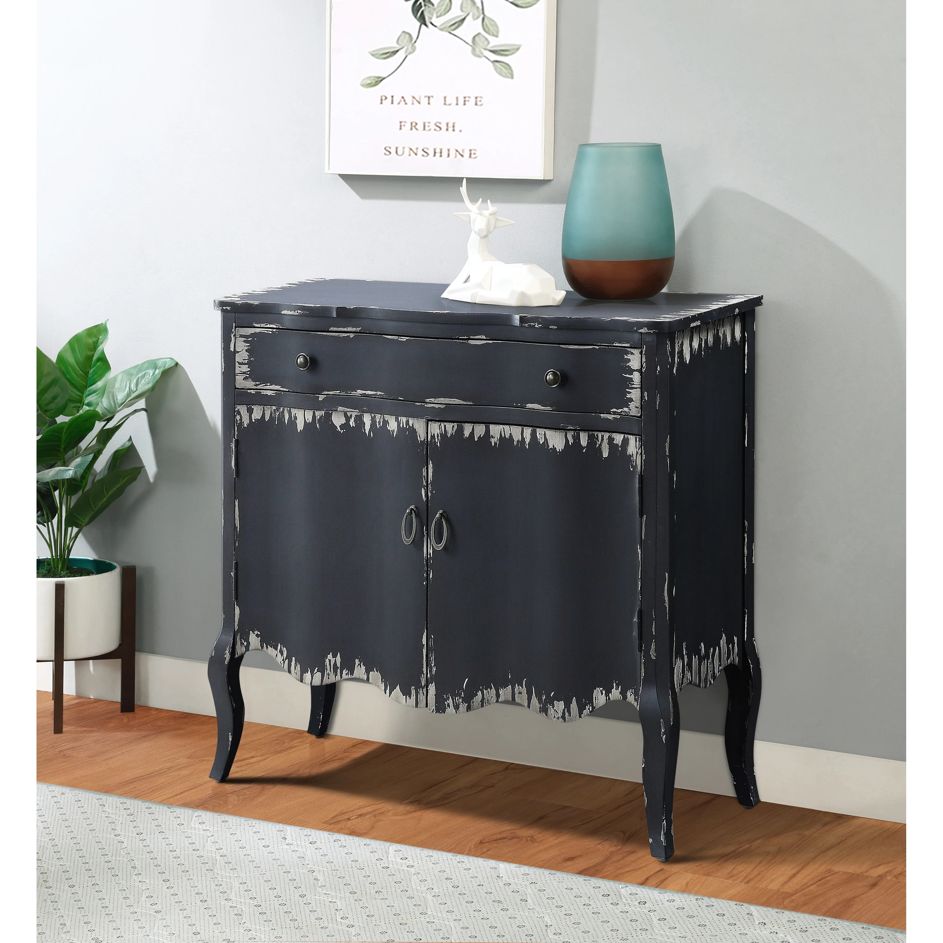 Lancaster Antique Grey 2-door Console Table
