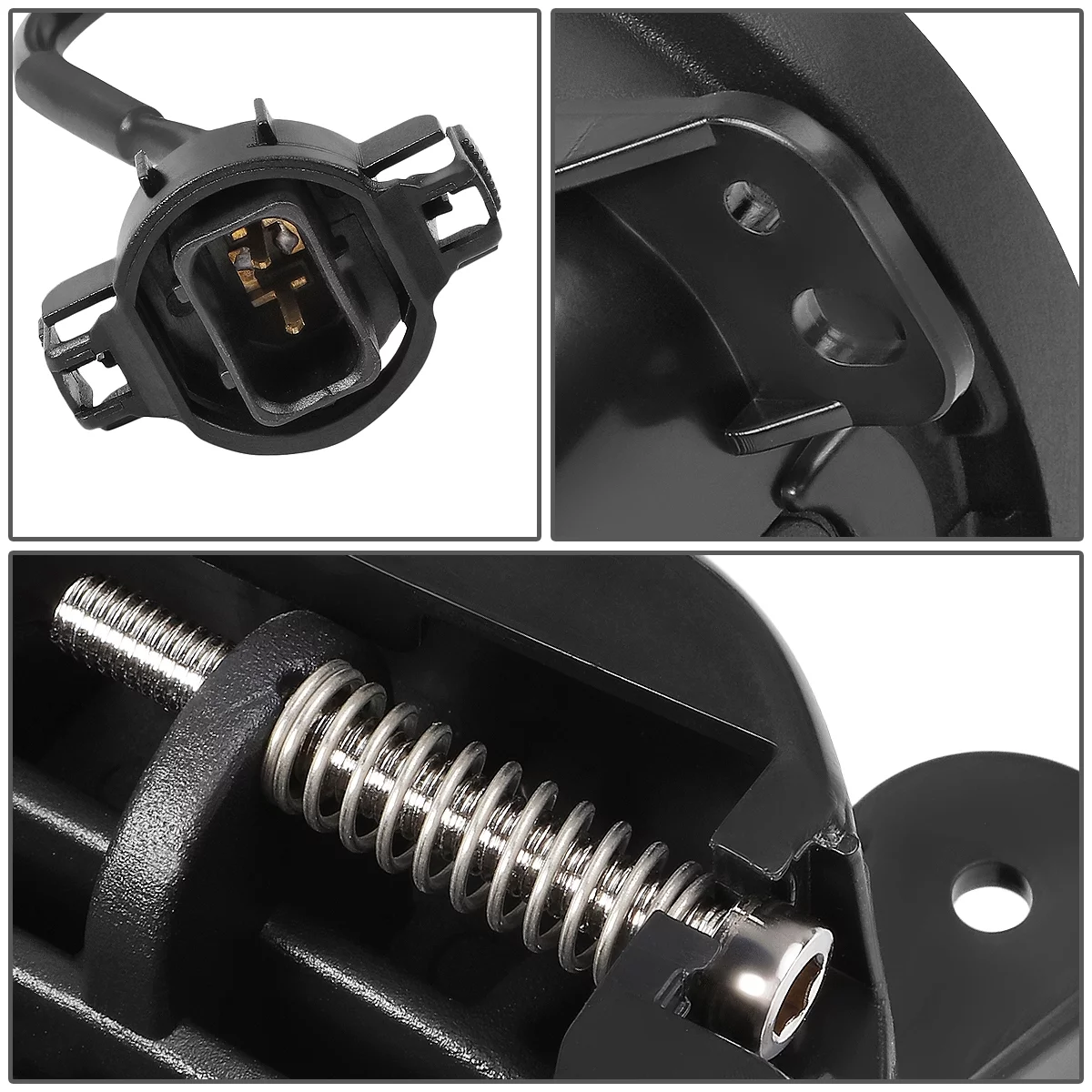 DNA Motoring FL-ZTL-312-CH For 2007 to 2017 Jeep Wrangler JK Grand Cherokee Dodge Charger Journey Pair LED Projector Fog Light 08 09 10 11 12 13 14 15 16