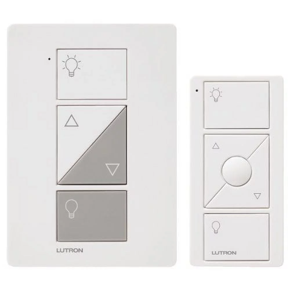Lutron P-PKG1P-WH Caseta Wireless 300-watt/100-watt Plug-In Lamp Dimmer with Pico Remote Control Kit, White Model: P-PKG1P-WH Tools & Home Improvement