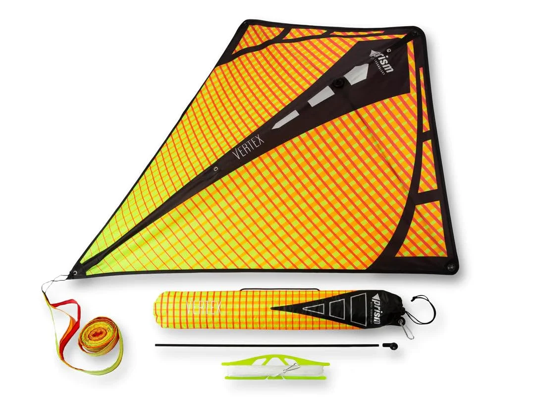 Prism Kite Technology Vertex High Flying Diamond Kite with 10' Long Triple Streamer Tail, Infrared