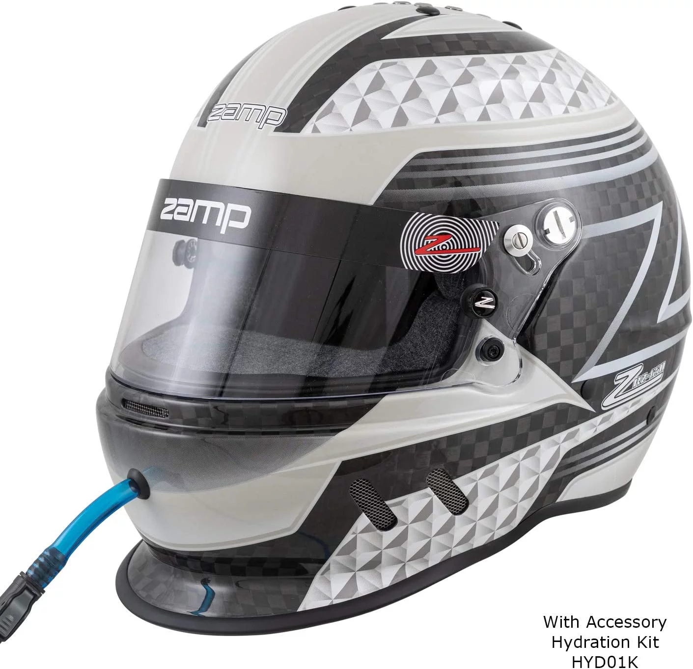 Zamp H775C15L RZ-65D Helmet Carbon Graphic Full Face SA2020  Black/Gray Large