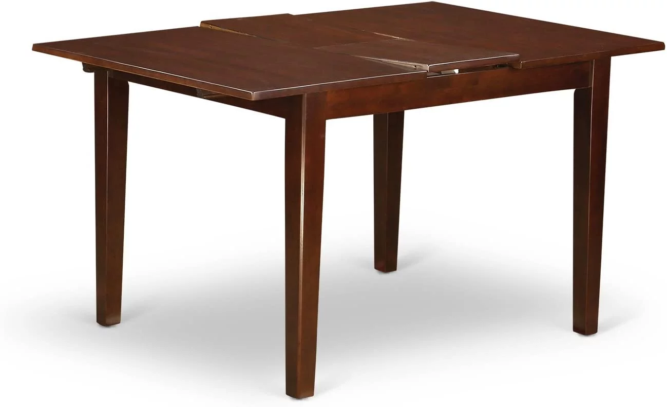 East West Furniture  5PC Set with Rectangular 36 x 54 Table with 12 in butterfly leaf and 4 Wood seat chairs