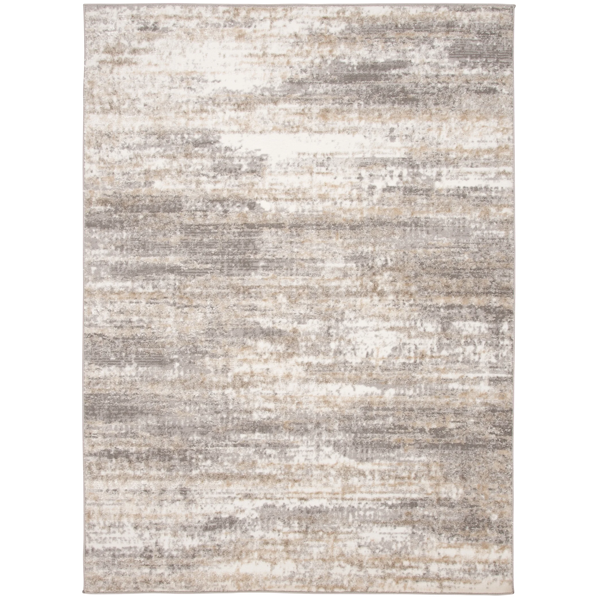 Mainstays 7x10 Neutral Shiny Abstract Indoor Area Rug