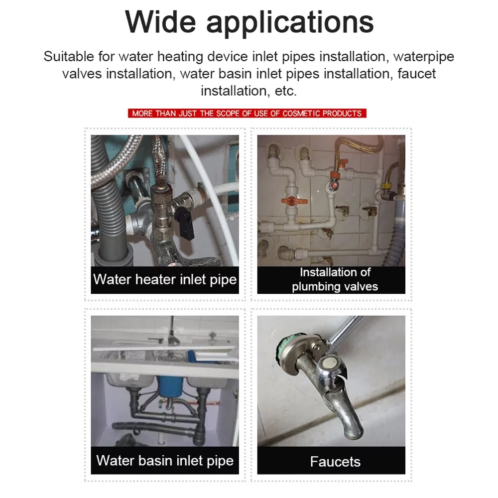 Suzicca Multifunctional Sink Carbon Steel Sewer Pipes Bathroom Plumbing Installation Disassembly Tool 180° Movable Heads 8-28mm Clamping Ranges