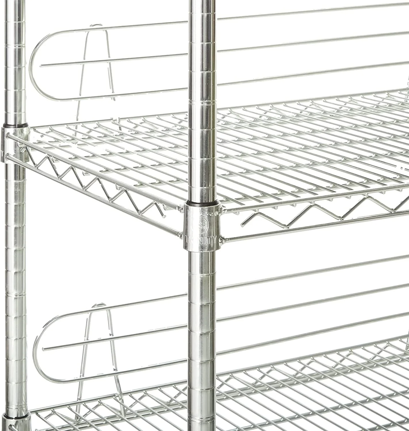 Ecostorage Heavy Duty 6-Tier Adjustable Wire Shelving With Wheels And Backstands For Kitchen Organization, Garage Shelving, NSF Certified, ” W X 18” D X 72-77” H, 800-00 Lb Capacity Chrome