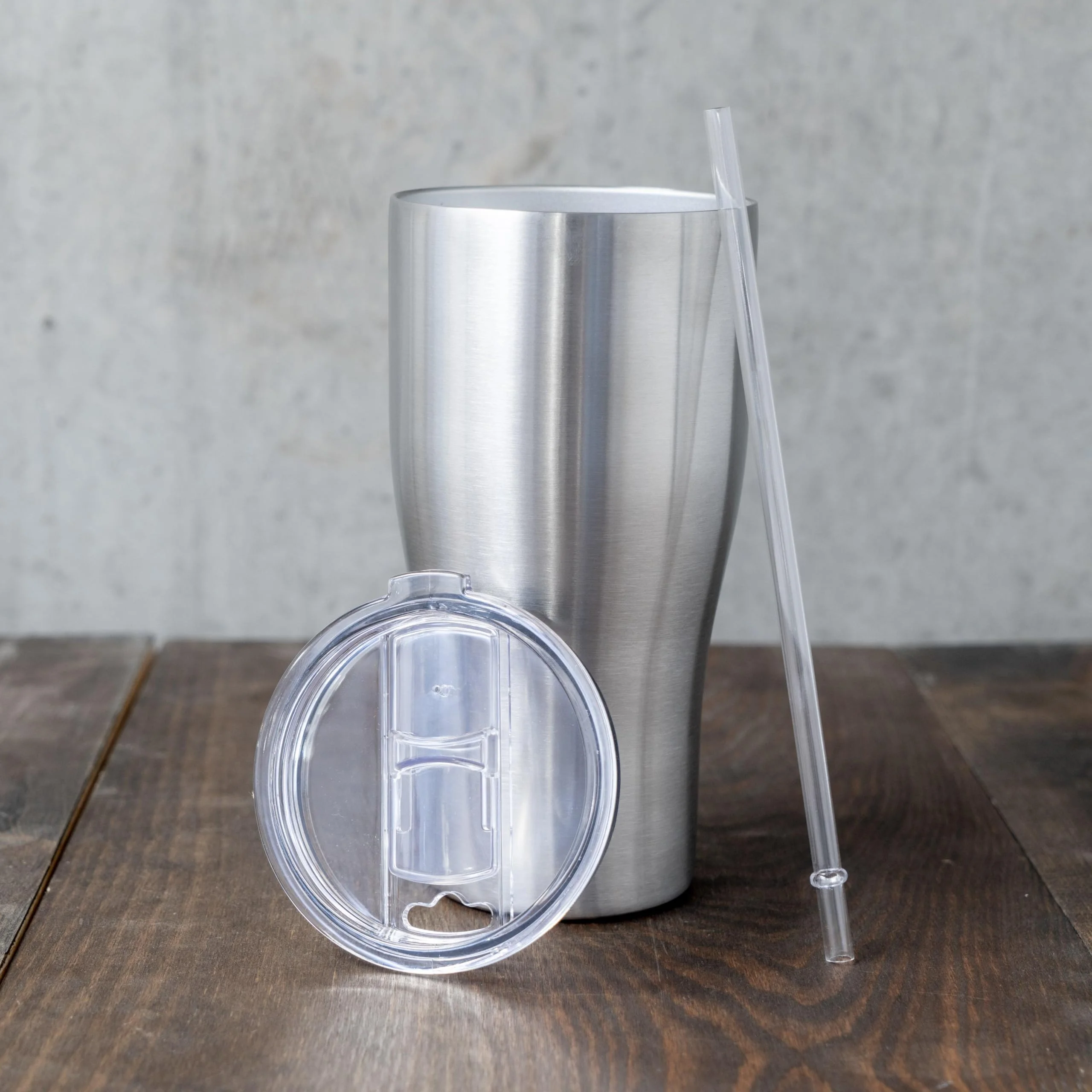 Makerflo Destash 25 Pack 30 oz Curve Tumbler, Stainless Steel Insulated Tumblers, Silver